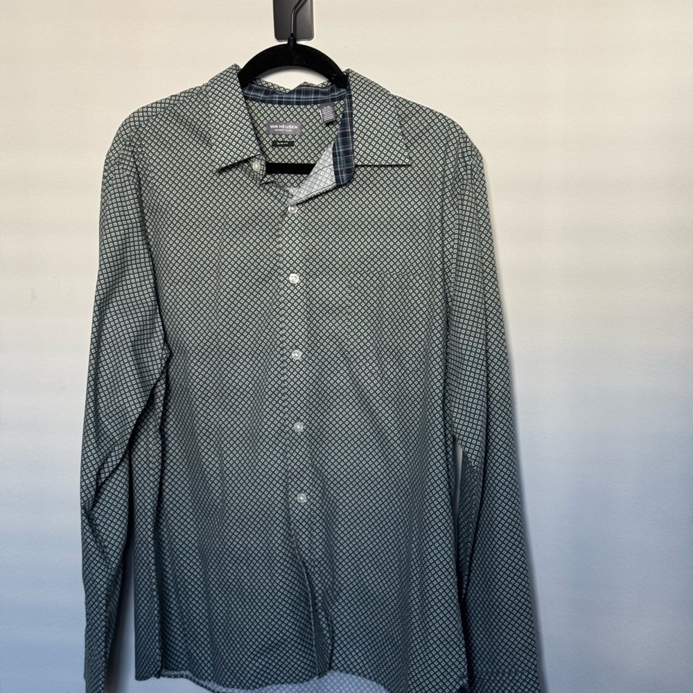 Van Heusen Green Casual Button Down Shirt
